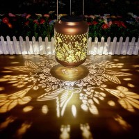 Solar Lanterns Outdoor Waterproof Hummingbird Garden Decor Gifts For Women Mom Grandma Metal Hanging Solar Lantern Solar Power