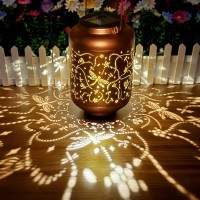 Solar Lanterns Outdoor Hanging Lantern Lights Dragonfly Hollowedout Metal Decor Lantern Waterproof Led Decorative Garden Ligh