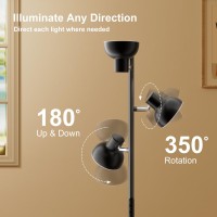 Fulsunt 42W Bright Tree Floor Lamp Dimmable Modern Led Standing Lamp With Remote Individual Control 4 Color Temperatures 3 R