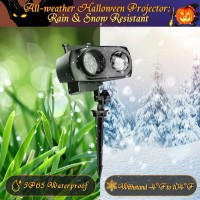 Halloween Projector Lights Christmas Outdoor Decor 10Hd Slides 10 Colors Ocean Wave Holiday Projector Light With Remote Contr