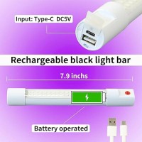 Black Light Rechargeable Battery Operated Small Portable Black Light Bar 395Nm