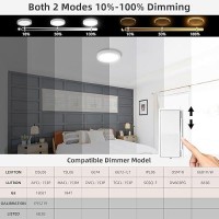 Hlite 75 Inch Flush Mount Led Ceiling Light With Night Light Cri90 15W 1500 Lm 3000K4000K5000K Selectable Flat Round Led