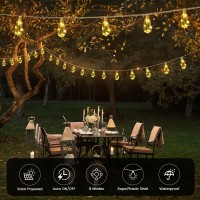 Solar Outdoor String Lights 24Ft Vintage Rope Hemp Solar Lights With 20 Shatterproof Bulbs 8 Modes Solar Powered String Lights W