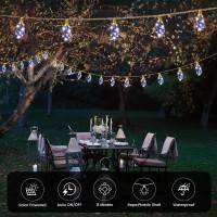 Solar Outdoor String Lights 24Ft Vintage Rope Hemp Solar Lights With 20 Shatterproof Bulbs 8 Modes Solar Powered String Lights W