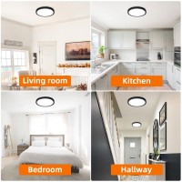 Hlite 12 Inch Flush Mount Led Ceiling Light With Night Light 24W 2400Lm 3000K4000K5000K Selectable Flat Lights For Ceiling