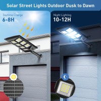 1500W Solar Street Lights Outdoor 6500K Solar Lights Outdoor Waterproof Solar Parking Lot Lights Dusk To Dawn Solar Flood Li