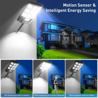 1500W Solar Street Lights Outdoor 6500K Solar Lights Outdoor Waterproof Solar Parking Lot Lights Dusk To Dawn Solar Flood Li