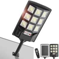 1500W Solar Lights Outdoor 6500K Solar Street Lights Outdoor Waterproof 240Wide Angle Solar Parking Lot Lights Dusk To Dawn S