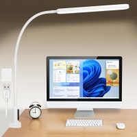 Bienser Led Desk Lamp With Clamp Super Bright Desk Light With 11 Brightness 5 Color Modes Flexible Gooseneck Clip On Table Li