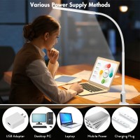 Bienser Led Desk Lamp With Clamp Super Bright Desk Light With 11 Brightness 5 Color Modes Flexible Gooseneck Clip On Table Li