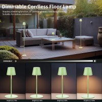 Imqsqik 2Pack Cordless Floor Lamp For Outdoorindoor Builtin 6800 Mah Battery Led Battery Operated Lamp Rechargeable With Tou