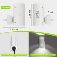 Night Light Led Night Lights Plug Into Wall Sensor Dusk To Dawn 0100 Lm Dimmable Night Lights 5000K Daylight White Modern