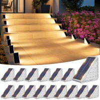 Volisun Solar Step Lights For Outside 16 Pack Solar Stair Lights Outdoor Waterproof Ip67 Led Outdoor Step Lights Outdoor Stai