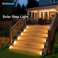 Volisun Solar Step Lights For Outside 16 Pack Solar Stair Lights Outdoor Waterproof Ip67 Led Outdoor Step Lights Outdoor Stai