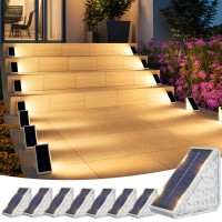 Volisun Solar Step Lights For Outside 8 Pack Solar Stair Lights Outdoor Waterproof Ip67 Led Outdoor Step Lights Outdoor Stair