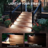 Niorsun Solar Stair Lights 24 Pack Solar Step Lights For Outside Auto On Off Solar Lights For Steps Stair Patio Yard Porch Front