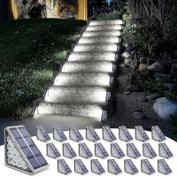 Niorsun Solar Stair Lights 24 Pack Solar Step Lights For Outside Auto On Off Solar Lights For Steps Stair Patio Yard Porch Front