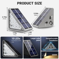 Niorsun Solar Step Lights For Outside 6 Pack Solar Stair Lights Outdoor Waterproof Ip67 Auto On Off Solar Lights For Steps Stair