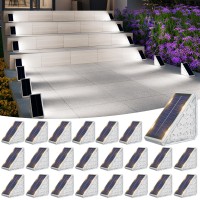 Volisun Solar Step Lights For Outside 24 Pack Solar Stair Lights Outdoor Waterproof Ip68 Led Outdoor Step Lights Outdoor Stai