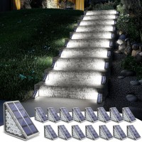 Niorsun Solar Stair Lights Outdoor Waterproof Ip67 16 Pack Solar Step Lights For Outside Auto On Off Solar Lights For Steps Stai