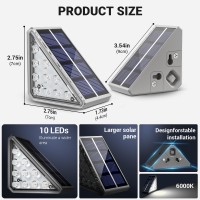 Niorsun Solar Stair Lights Outdoor Waterproof Ip67 16 Pack Solar Step Lights For Outside Auto On Off Solar Lights For Steps Stai