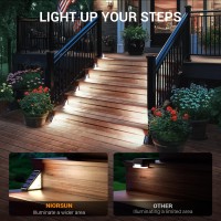 Niorsun Solar Stair Lights Outdoor Waterproof Ip67 16 Pack Solar Step Lights For Outside Auto On Off Solar Lights For Steps Stai