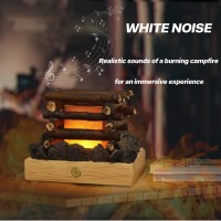 Osuke Campfire Flickering Nightlightusb Rechargeable Fake Fire Lamp Flameless Candle Flame Light With White Noiseled Fake Camp