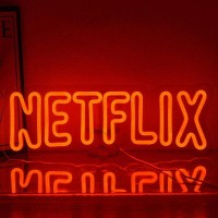 Ylouxrm Red Neon Sign Theater Neon Light Sign Dimmable Red Letter Led Neon Light Sign For Bedroom Home Cinema Sign Theater Bar M