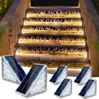 Jofios Solar Stair Lights For Outside 6Pack Solar Step Lights Outdoor Waterproof Ip67 Stair Lights Outdoor Stair Lights Outdoor