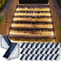 Jofios Solar Stair Lights For Outside 24Pack Solar Step Lights Outdoor Waterproof Ip67 Stair Lights Outdoor Stair Lights Outdoor