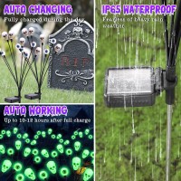 Fensan Solar Halloween Lights Outdoorhalloween Decorations Outdoor Scary Halloween Eyeball Lights2Packs 16Ledip65 Waterproof