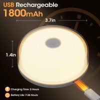 Funlenry Rechargeable Ceiling Light No Wiring 15 Color Changing Mood Light For Shower Bathroom Closet Bedroom Livingroom 2 Pa