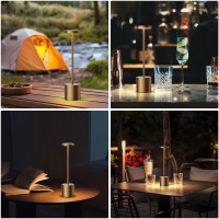 Sakringt Cordless Table Lamps Rechargeable 6000Mah Portable Battery Operated Led Table Light For Restaurant Outdoor 2 Pack Titan