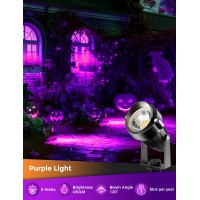 Jandcase Purple Halloween Landscape Lighting Outdoor Auto On Off Outdoor Halloween Spot Lights Ip66 Waterproof Purple Landscap