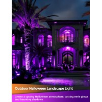 Jandcase Purple Halloween Landscape Lighting Outdoor Auto On Off Outdoor Halloween Spot Lights Ip66 Waterproof Purple Landscap