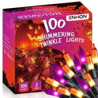 Purple Orange Halloween Twinkle Lights 508 Ft 40 Of 200 Count Incandescent Halloween Fairy Twinkle Lights End To End Connecta