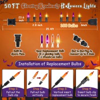 Purple Orange Halloween Twinkle Lights 508 Ft 40 Of 200 Count Incandescent Halloween Fairy Twinkle Lights End To End Connecta