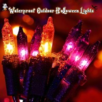 Purple Orange Halloween Twinkle Lights 508 Ft 40 Of 200 Count Incandescent Halloween Fairy Twinkle Lights End To End Connecta