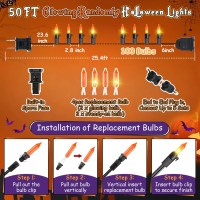 Orange Halloween Lights 508 Ft 40 Of 200 Count Incandescent Halloween Twinkle Lights End To End Connectable Halloween Decorat