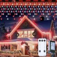 Brightown Icicle Lights Outdoor 40 Ft 432 Led Icicle Christmas Lights With 81 Drops 8 Modes Icicle String Lights With Remote