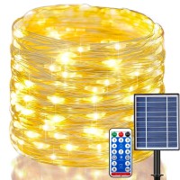 500 Led Solar Powered Fairy Lights 164Ft Extralong Solar Twinkle Lights With Remote Timer For Outdoor Tree Backyard Garden Part