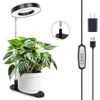 Lordem Plant Grow Light Full Spectrum Led Plant Light For Indoor Plants Desk Grow Lamp With Auto Onoff Timer 4812H 4 Dimma