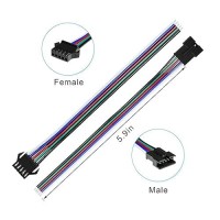 Visdoll 30 Pairs Jst Sm 5 Pin Connectors Femalemale 20Awg Wire 15Cm Cable Led Strip Connector For 5050 Rgbw Rgbww Led Strip Lig