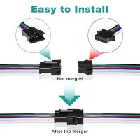 Visdoll 30 Pairs Jst Sm 5 Pin Connectors Femalemale 20Awg Wire 15Cm Cable Led Strip Connector For 5050 Rgbw Rgbww Led Strip Lig