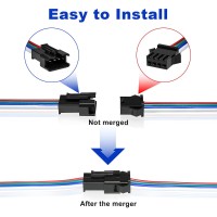 Visdoll 30 Pairs Jst Sm 4 Pin Connectors Femalemale 20Awg Wire 15Cm Cable Led Strip Connector For Led Strip Rgb 5050 3528 Ws280