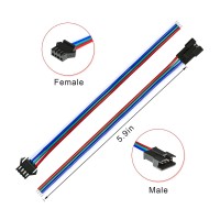 Visdoll 30 Pairs Jst Sm 4 Pin Connectors Femalemale 20Awg Wire 15Cm Cable Led Strip Connector For Led Strip Rgb 5050 3528 Ws280