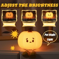 Pumpkin Night Light Cute Halloween Pumpkin Light Decoration Rechargeable Silicone Led Lamp Nursery Night Light For Kids Pump