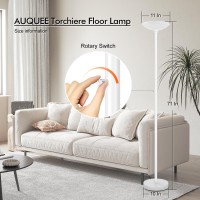 30W Torchiere Floor Lamp 3600Lm Super Bright Led Floor Lamp 71 Inch Stepless Dimmable Standing Lamp With 3000K Lighting Rota