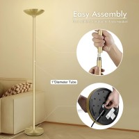 30W Torchiere Floor Lamp 3600Lm Super Bright Led Floor Lamp 71 Inch Stepless Dimmable Standing Lamp With 3000K Lighting Rota