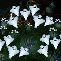 Halloween Decorations Solar Ghost Lights Outdoor2Packs 12Led Halloween Ghost Decor With Spooky Path Lightswaterproof Solar Swa